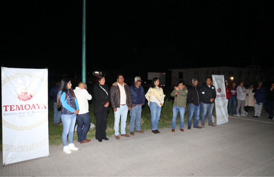 Estrena Taborda nuevo corredor iluminado en Temoaya