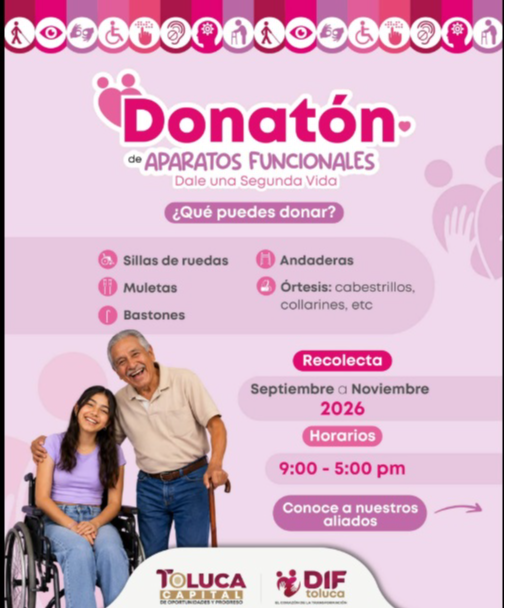 DIF Toluca lanza Donaton de Aparatos Funcionales