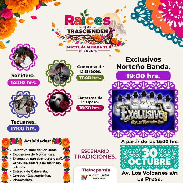 Anuncian el festival "Raíces que Trascienden Mictlálnepantla 2026"