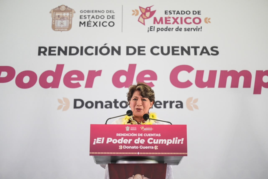 Encabeza Delfina Gómez gira de rendición de cuentas en el Sur del EdoMéx
