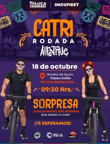 Toluca alista rodada ciclista por Día de Muertos