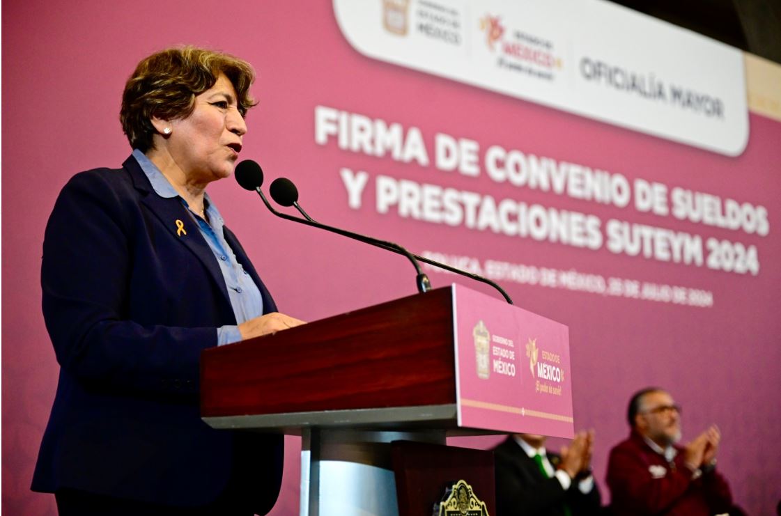 Gobernadora Delfina Gómez Álvarez otorga aumento salarial y mejores prestaciones a los agremiados del SUTEYM
