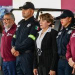 Delfina Gómez Álvarez entrega 100 nuevas patrullas equipadas con alta tecnología