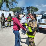 Alcaldesa de Temoaya reconoce labor de bomberos en incendio de Xonacatlán y llama a tomar precauciones